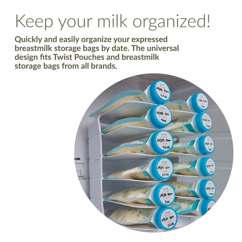 Kiinde Keeper Breast Milk Bags and Baby Food Pouches Organizer, Freezer Storage - Image 4